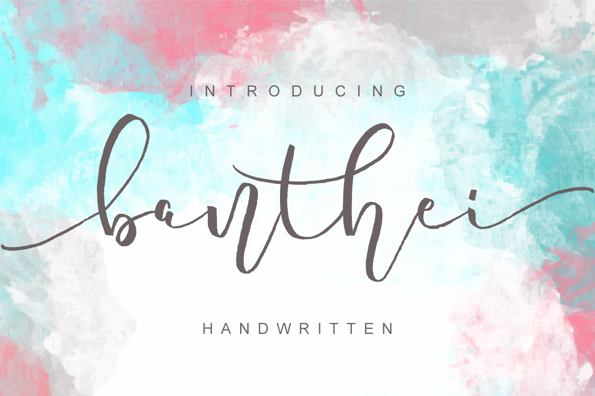 Banthei: A Modern Script Font for Editorial Design