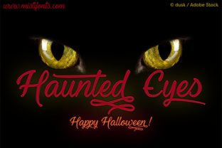 Haunted Eyes: A Spooky Script Font for Editorial Design